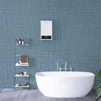 TANONE Blue Contact Paper Peel and Stick 15.8 in X 197 in, Grasscloth Wallpaper - Image 5