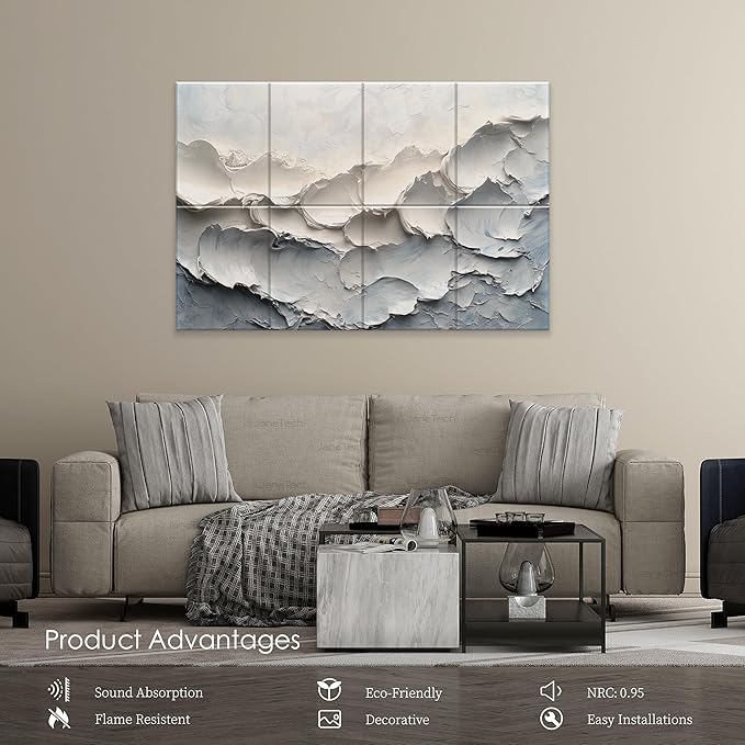 JaneTech 8-Pack Art Acoustic Wall Panels 48x32 Inches Acoustic Treatment - Image 5