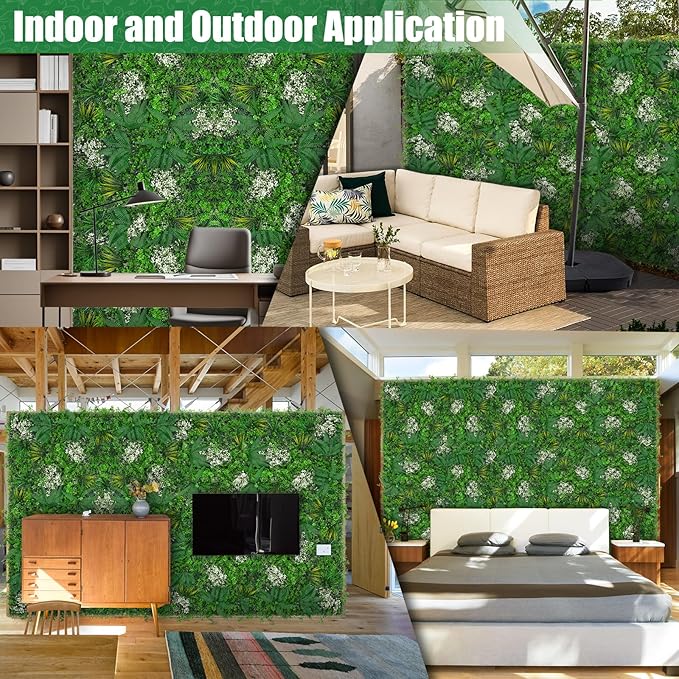 20"x20" Grass Wall Panels, Faux Green Wall Decor - Image 6