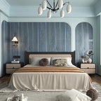 Peacock Blue Wallpaper Wood Grain Contact Paper - Image 5