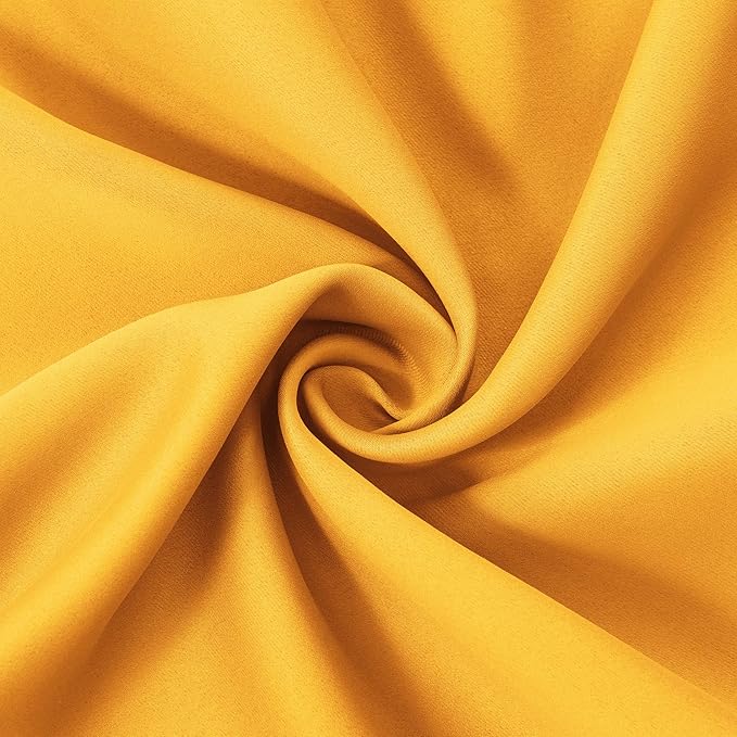 LEMOMO Blackout Curtains 66 x 95 inch/Yellow Curtains Set of 2 Panels/Thermal - Image 5