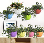 6 Pcs Colorful Resin Wall Hanging Planter Pot Vertical Garden Living Wall Mount - Image 4