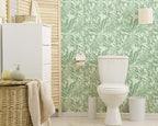 FLFK Tropical Leaf Peel and Stick Wallpaper 16" x 128" Green Wallpaper Modern - Image 5
