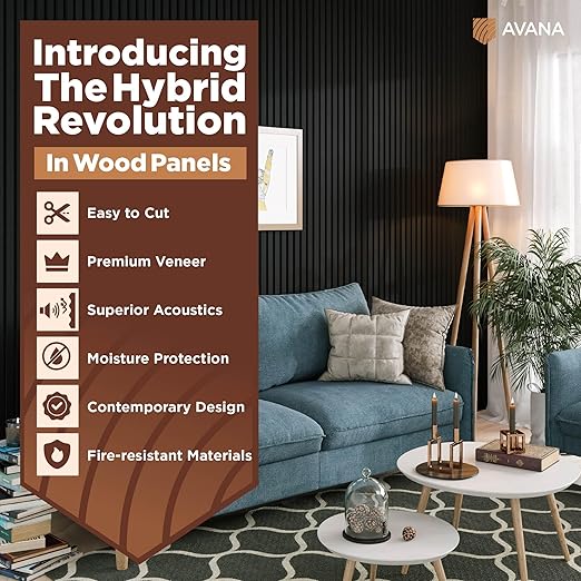Avana Acoustic Wood Wall Panels – 93.2x11.25 Inch Panels – Fits 94x12 Layout – - Image 2