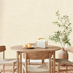 Amiya Grasscloth Cream Wallpaper 17.3"x120" Peel and Stick Beige Faux Fabric - Image 7