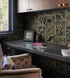 Erfoni Black and Gold Wallpaper Vintage Peel and Stick Wallpaper Special - Image 4