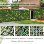 Artificial Ivy Wall Boxwood Roll: 60"x120" UV Resistant Green Leaves Faux - Image 4
