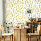 Livebor Leaf Peel and Stick Wallpaper Olive Leaf Contact Paper 17.7in x 393.7in - Image 2