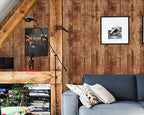 FLFK Vintage Wallpaper Peel and Stick Brown Wood Contact Paper Removable - Image 6