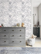 Ismoon Vintage Floral Wallpaper Peel and Stick Boho Beige and Gray Contact - Image 7