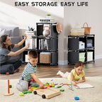 Mavivegue Bookshelf, 16 Cube Storage Organizer, Book Shelf Organizer, Tall - Image 9