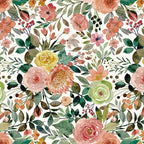 JiffDiff Floral Wallpaper Peel and Stick Pink Floral Wall Mural Removable Peony by wallpaper