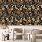 Simon&Siff Boho Peel and Stick Wallpaper, 17.3" x 480" Sun Floral Retro Contact - Image 5