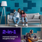 Acoustic Panels 12-Pack Soundproof Wall Panels 12"X12"X0.4" Sound Panels High - Image 2