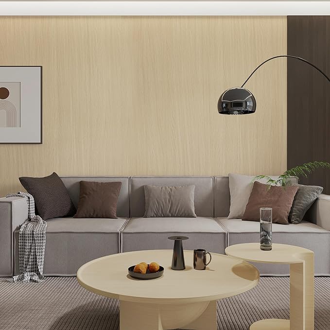 BOMENG White Oak Wood Wallpaper Light Oak Contact Paper Peel and Stick - Image 9