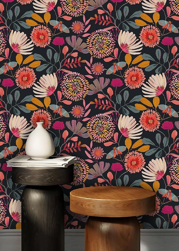 Wallpaper Peel and Stick Floral Wall Paper Removable Waterproof - Image 4