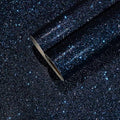 CHIHUT Black Blue Glitter Wallpaper Peel and Stick 15.7''x100'' Sparkle Glitter by CHIHUT