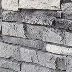 1.77 Inch Deep 3D Faux Stone Sample Panel Artisan Hand Painted Stacked Stone by Wallwell