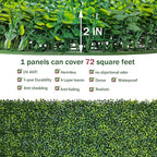 ODTORY Artificial Boxwood Roll Panels: 6FT X 12FT UV-Anti Artificial Ivy - Image 3