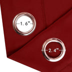 LEMOMO Red Blackout Curtains 40 x 63 Inch Length/Set of 2 Curtain - Image 6
