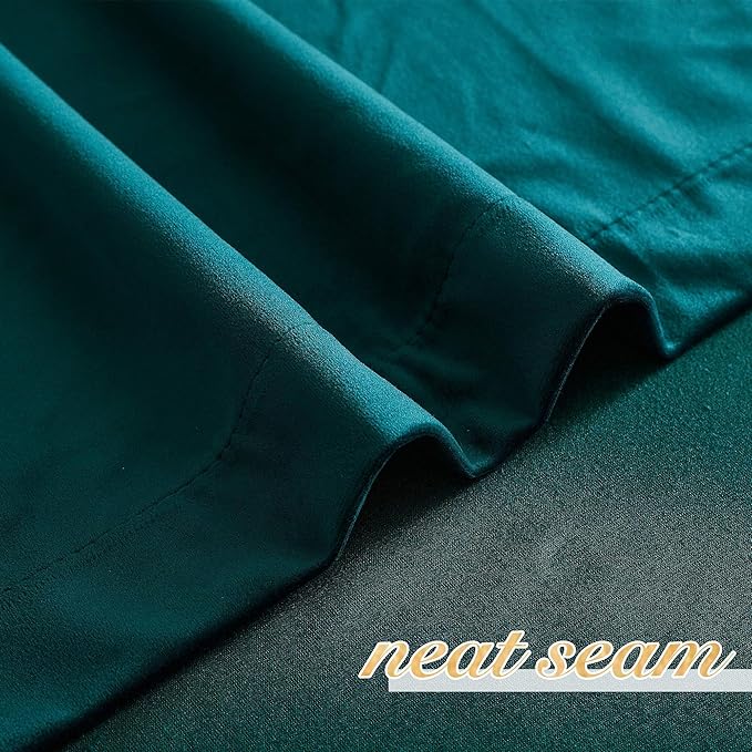 NICETOWN Teal Velvet Curtains 108 inches Long 52 Wide, Classic Heat & Light - Image 5