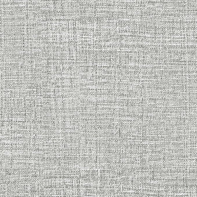 Amiya Grasscloth Grey Wallpaper 17.3"x120" Peel and Stick Faux Fabric Linen by AMIYApeelandstickwallpaper