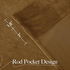 NICETOWN Gold Brown Velvet Curtains - Image 7