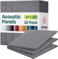 Acoustic Panels 12-Pack Soundproof Wall Panels 12"x12"x0.4" Decorative Sound by EkkogoAcousticPanels