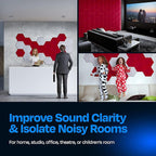 Acoustic Panels 12-Pack Soundproof Wall Panels 14"X12.1"X0.4" Sound Panels High - Image 4