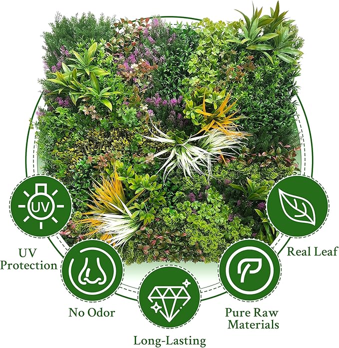 ODTORY Artificial Greenery Grass Wall Panels, Backyard Green Decor - Image 4
