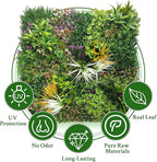 ODTORY Artificial Greenery Grass Wall Panels: 20''x 20'' 8P UV-Anti Faux Ivy - Image 4