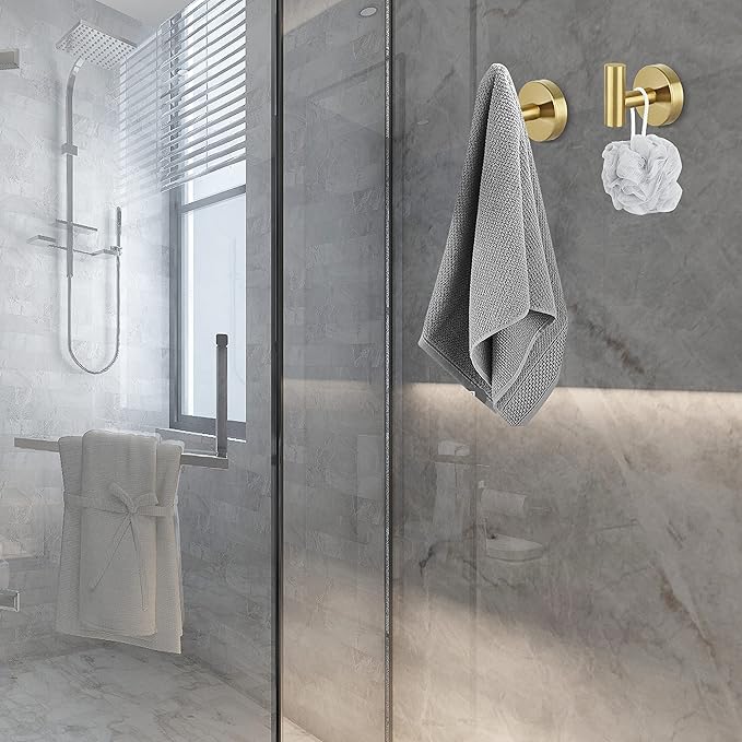Towel Hooks Bathroom Coat Robe Hook Stainless Steel Heavy Duty Door Hanger - Image 4