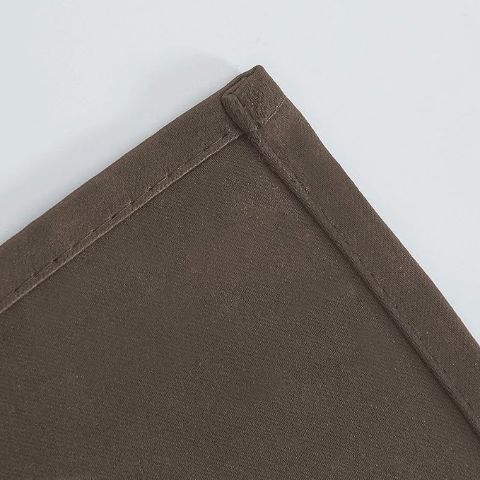 LEMOMO Chocolate Brown Thermal Blackout Curtains/52 x 72 Inch/Set of 2 Panels - Image 7