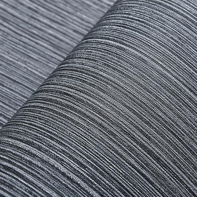 Haimin Grasscloth Wallpaper Textured 24in X 393in Fabric Contact Paper Gray - Image 3