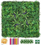Artificial Boxwood Panel 8 Pieces 20"x20", Faux Ivy Privacy Fence Screen by Sturdon