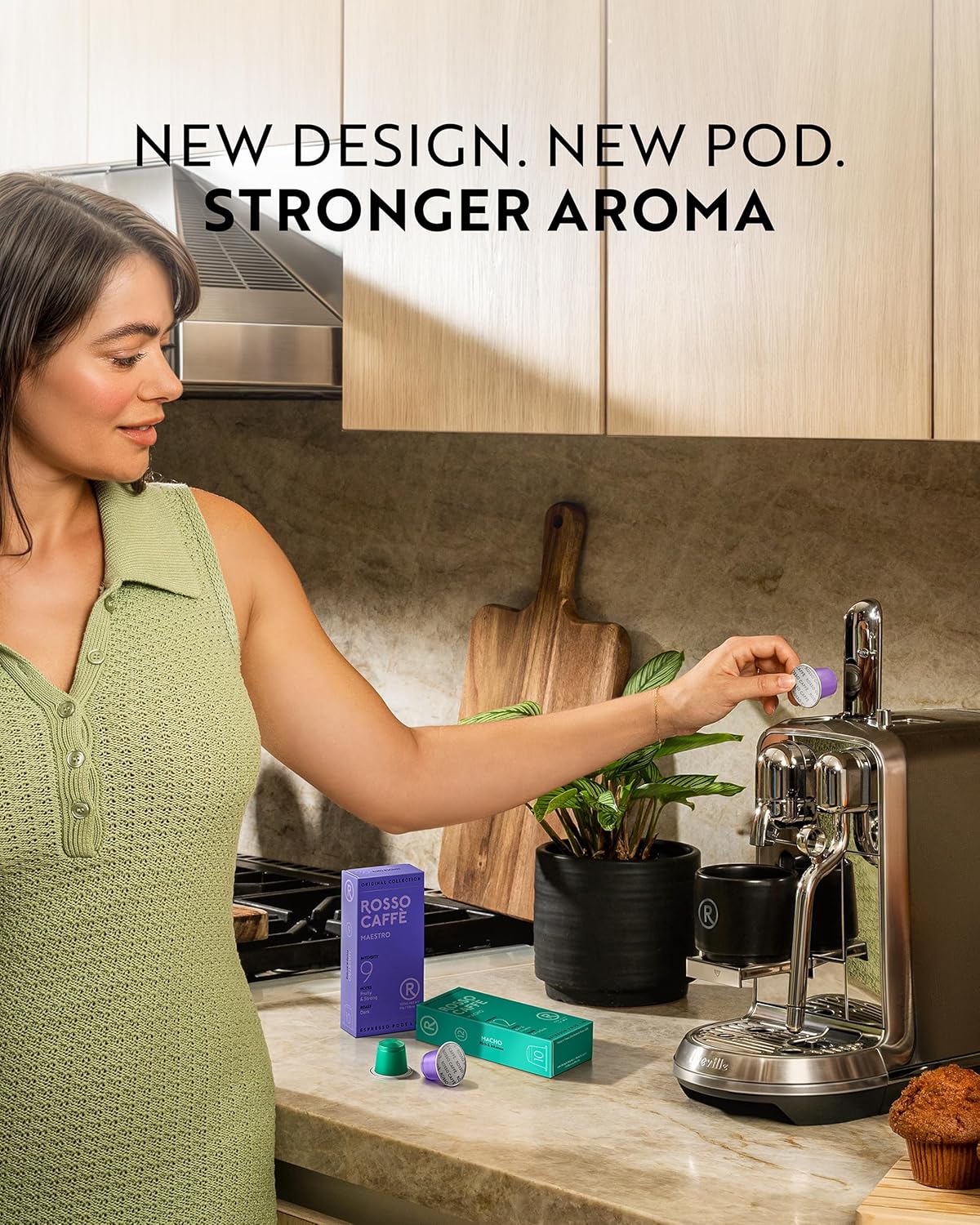 ROSSO CAFFÈ 120 Espresso Coffee Pods for Nespresso Original Machines - Value Intense Pack of Rich and Bold Capsules, 3 Premium Dark Roasts Flavors (Intensity 9-12)