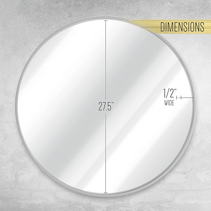 HBCY Creations Medium Round Mirror, Living Room and More, Modern Minimalist - Image 6