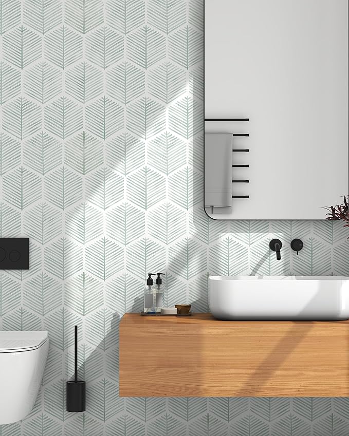 Modern Peel and Stick Wallpaper 17.3''×591'' Geometric Wallpaper Boho Contact - Image 2