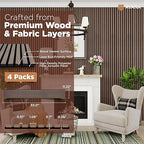 Avana Acoustic Wood Wall Panels – 93.2x11.25 Inch Panels – Fits 94x12 Layout – - Image 4
