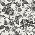JiffDiff Floral Vintage Wallpaper Peel and Stick Wall Stick Black Rose by wallpaper