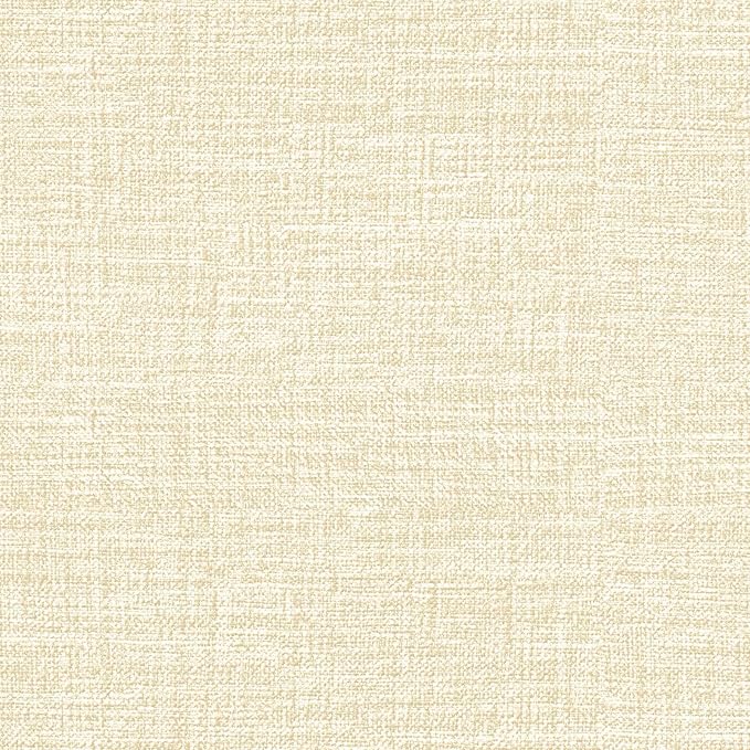 Amiya Grasscloth Cream Wallpaper 17.3"x120" Peel and Stick Beige Faux Fabric by AMIYApeelandstickwallpaper
