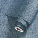 Blue Peel and Stick Wallpaper 393.7inch Textured Linen Contact Paper - Image 2