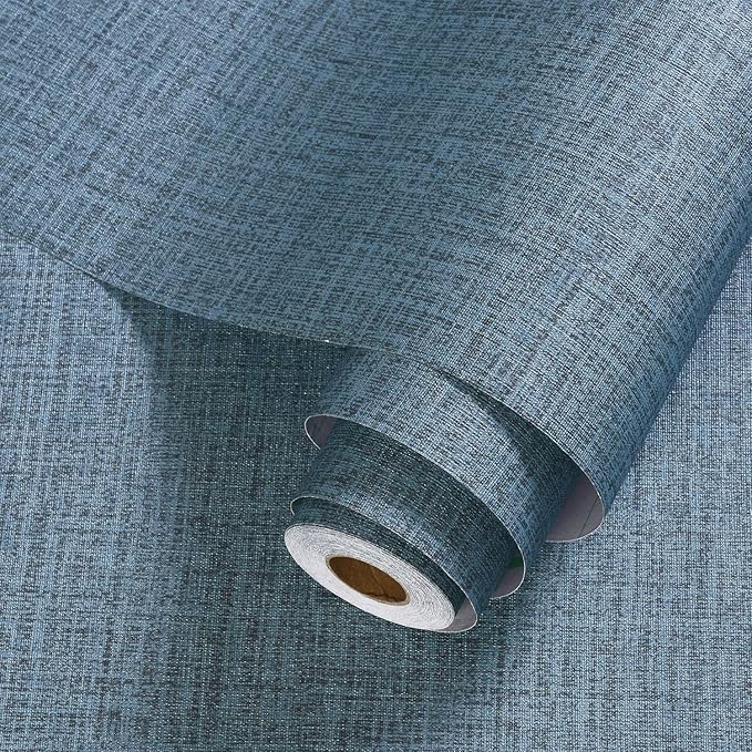 Blue Peel and Stick Wallpaper Removable 236inch Vinyl Stick on Decor Paper - Image 2