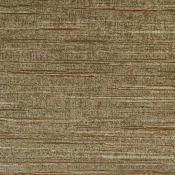 Livelynine 15.8x394 Luxury Gold Textured Wallpaper Peel and Stick Grass Cloth - Image 2