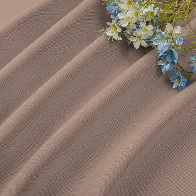 CUCRAF Khaki Blackout Curtains 72 inch Length 2 Panels Set, Rod Pocket Room - Image 7