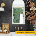 Fititem Black Peel and Stick Wallpaper 393inL 17.3inW Black Contact Paper - Image 3