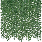 CQURE 24 Pack 168Ft Artificial Ivy Garland, Fake Vines UV Resistant Greenery by CQURE