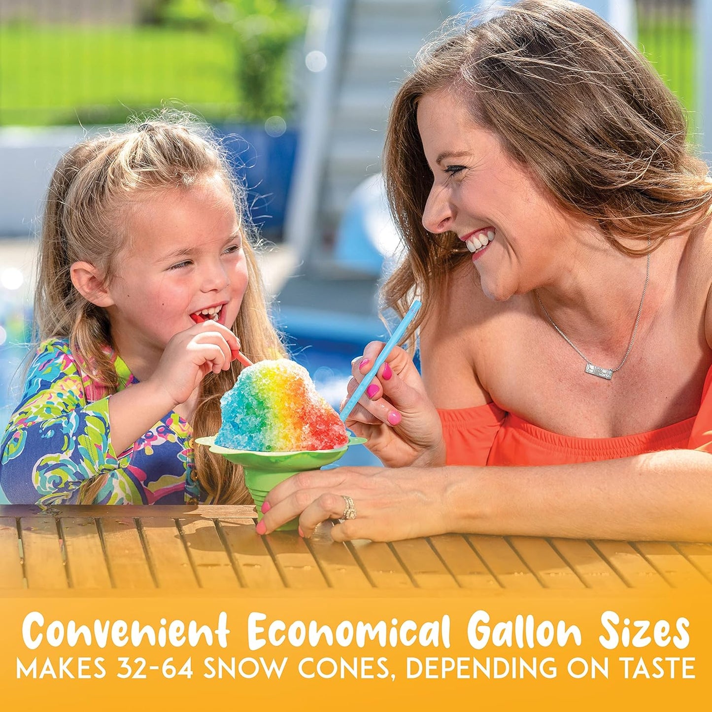 Hawaiian Shaved Ice Syrup Gallon 4-pack, Blue Cotton Candy, Strawberry, Pina Colada, Lemon-Lime, for Slushies, Italian Soda, Seltzers, Popsicles, & More, No Refrigeration Needed, Allergy-friendly