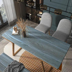 BOMENG Blue Wood Grain Contact Paper Peacock Wallpaper Peel and Stick - Image 4