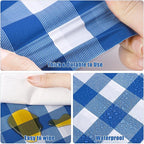 Kochorie 54 Inch x 100 Ft Blue Checkered Plastic Table Cloth Roll Disposable - Image 3